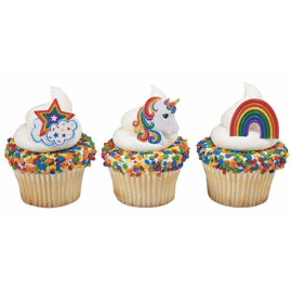 eenhoorn - cupcake topper/ringen